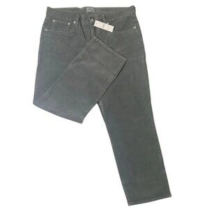 NWT. J. Crew Vintage Slim Straight Cut Gray Corduroy Pants. Women’s 31P.